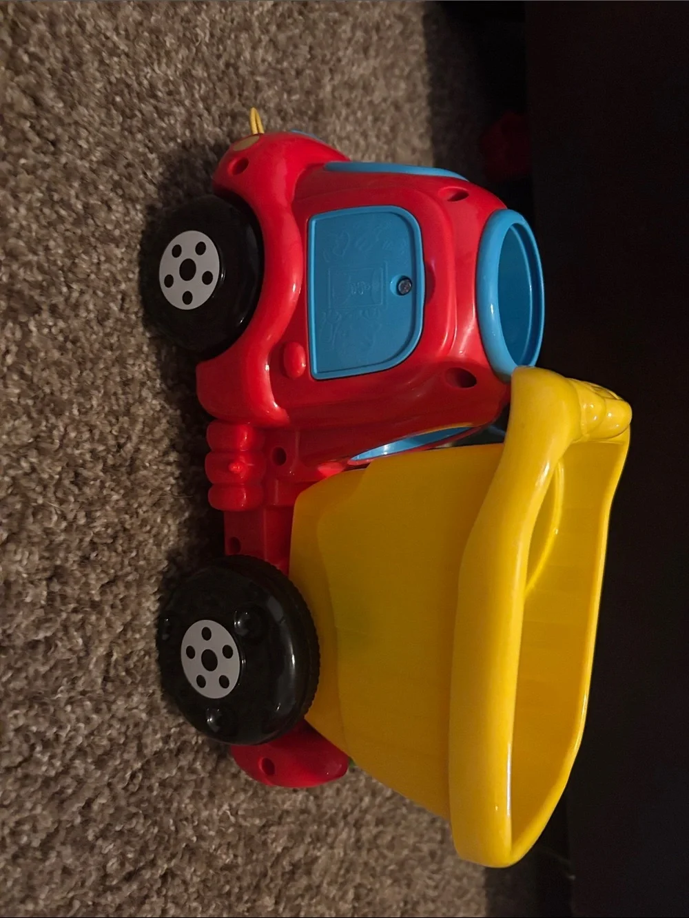 Interactive Yellow & Red Drop-and-Go Kids Dump Truck Toy
